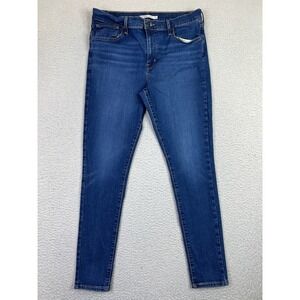 Levis 720 High Rise Super Skinny Jeans Womens 32x30 Blue Stretch Denim